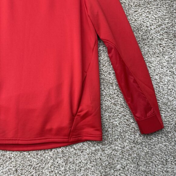 Under Armour Command Sweatshirt Womens Small Red 1/4 Zip Pullover Cowl Neck New - Picture 4 of 14